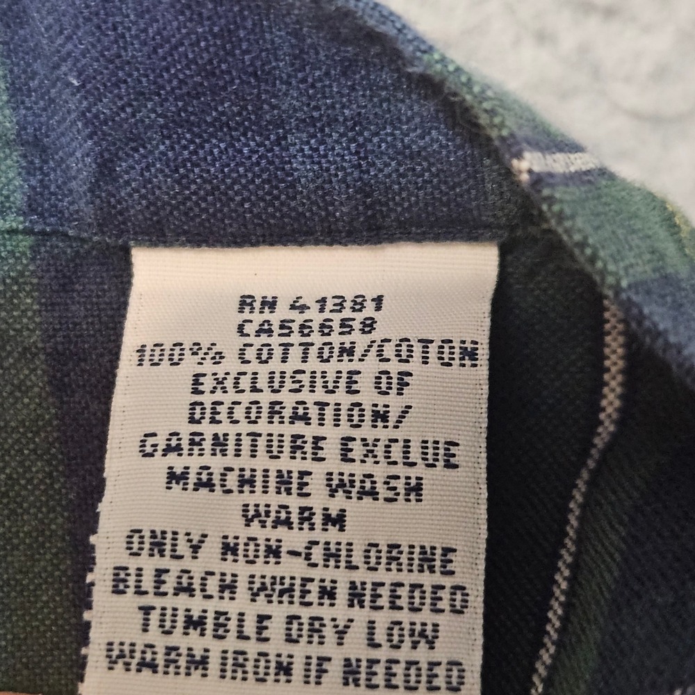 Ralph Lauren Shirt Mens 3XLT Blue Green Classic Fit Long Sleeve Pony 3XL Tall - Picture 4 of 9